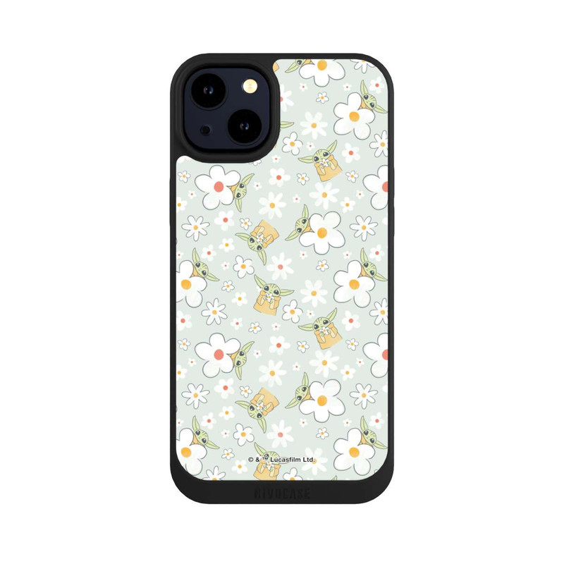 iPhone 14 Plus NIVOpure Baby Yoda Blumen Muster