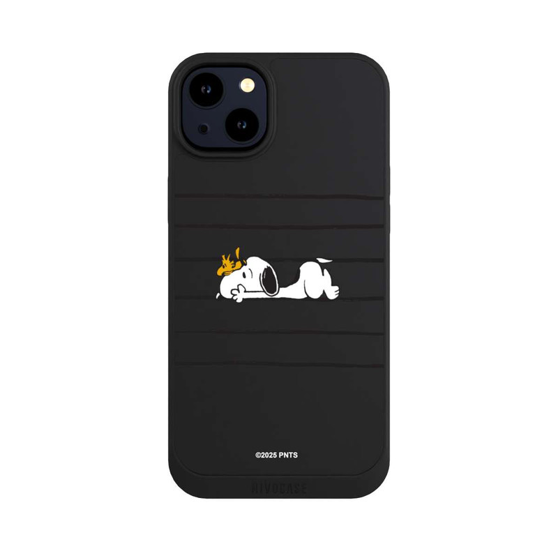 iPhone 14 Plus NIVOpure Snoopy Woodstock Streifen Peanuts Transparent