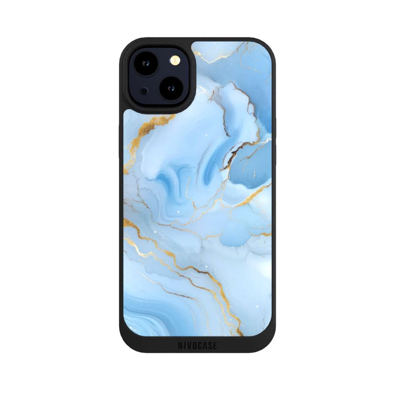 iPhone 14 Plus NIVOpure Blue Marble Goldprint