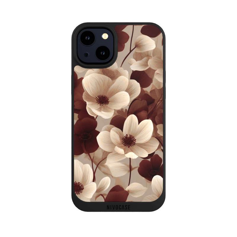 iPhone 14 Plus NIVOpure Naturfarbenes Blumenmuster mit KI