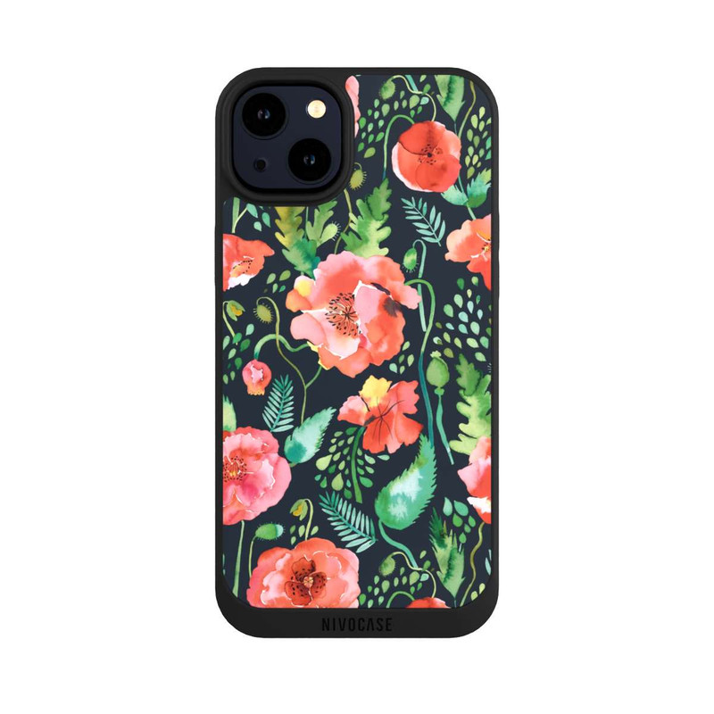 iPhone 14 Plus NIVOpure Mohnblumen Dunkle Wildnis
