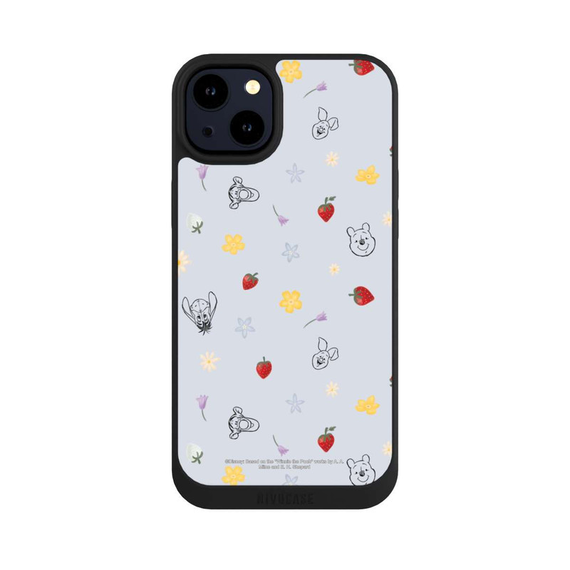 iPhone 14 Plus NIVOpure Winnie Puuh und Freunde Erdbeer Muster Blau