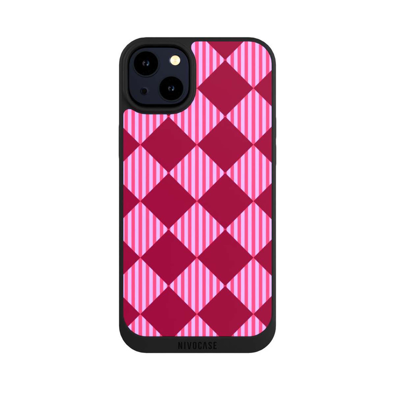 iPhone 14 Plus NIVOpure Diamond Pattern Red Pink