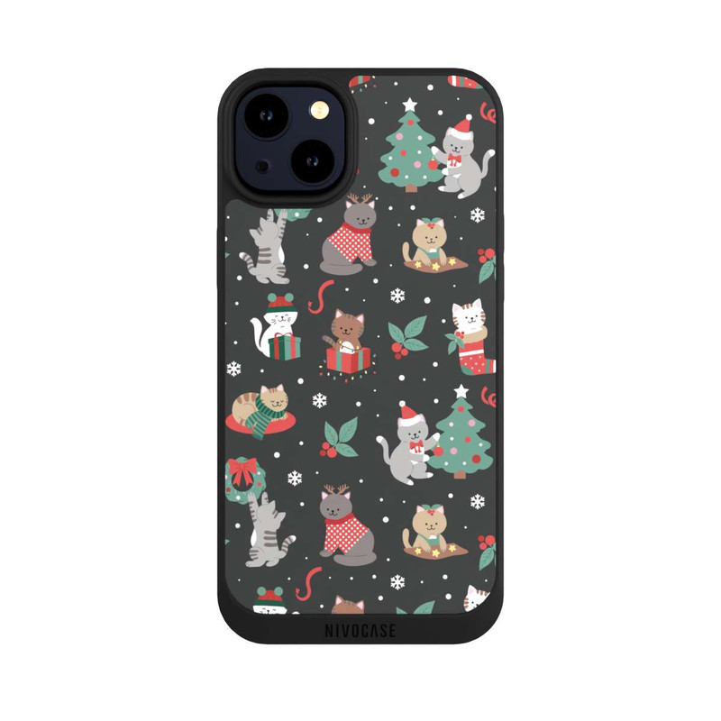 iPhone 14 Plus NIVOpure Christmas Festive Cute Holiday Kittens