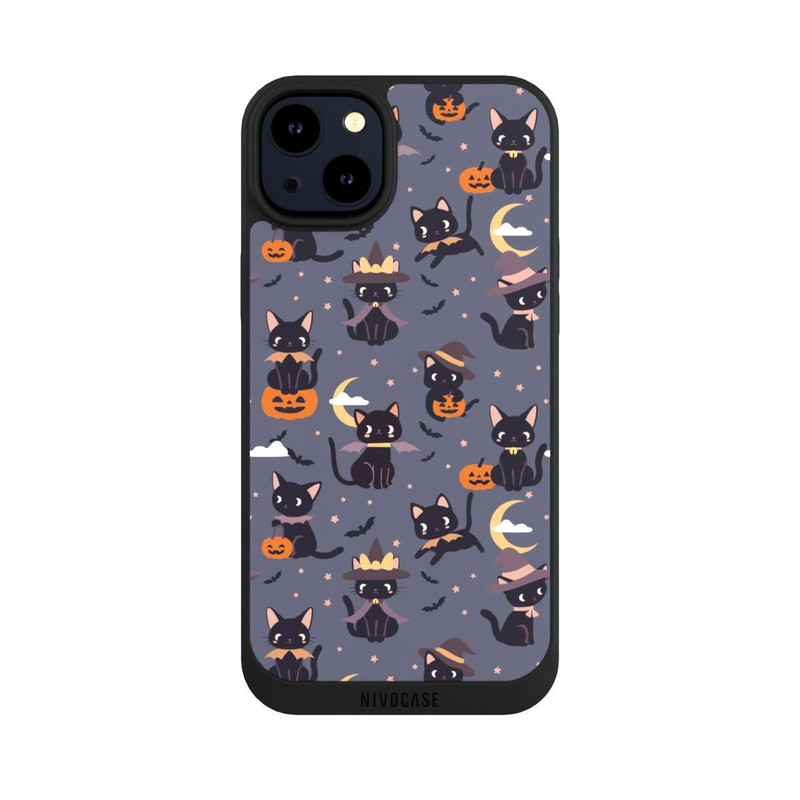 iPhone 14 Plus NIVOpure Cute Halloween Witch Cats and Pumpkins
