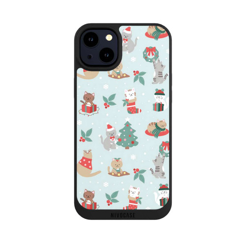 Apple iPhone 14 Plus NIVOpure festliche Katzen im Winterwunderland