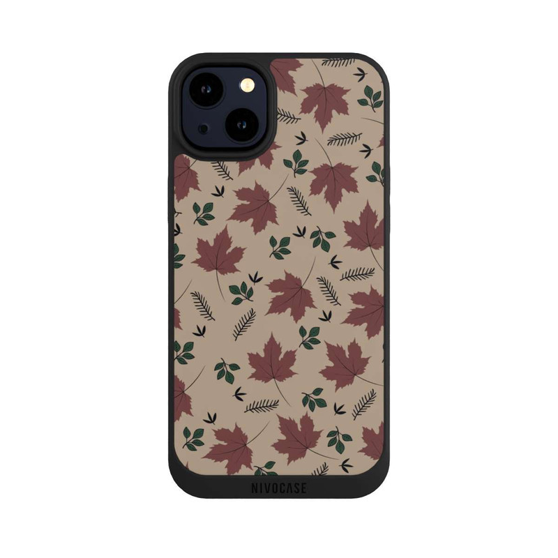 iPhone 14 Plus NIVOpure Brown Leaves Falling Pattern