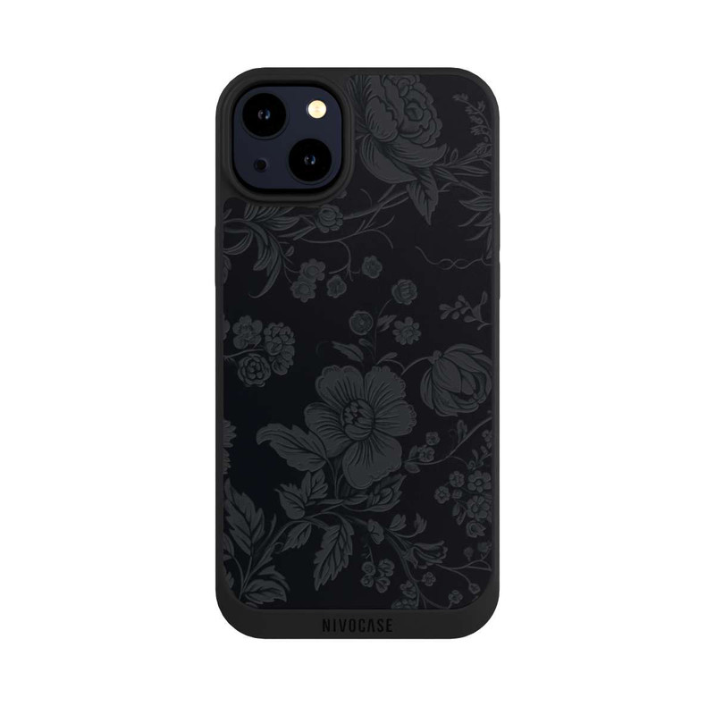 iPhone 14 Plus NIVOpure Dunkle Blumen Vintageoptik