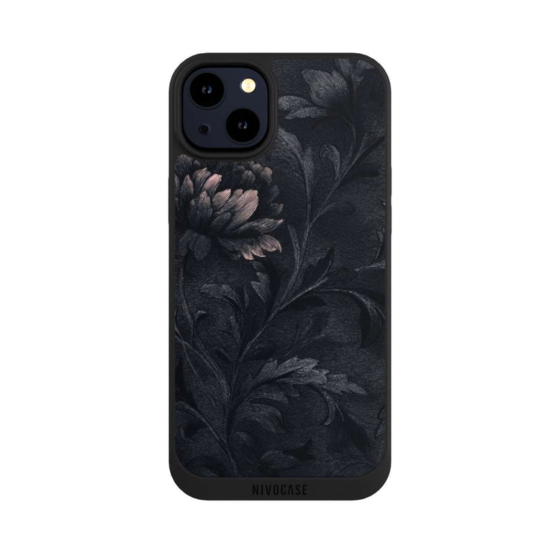 iPhone 14 Plus NIVOpure Dunkles Blumenmuster Vintage