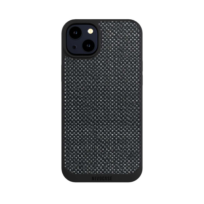 iPhone 14 Plus NIVOpure Abstrakter schwarzer Stoff