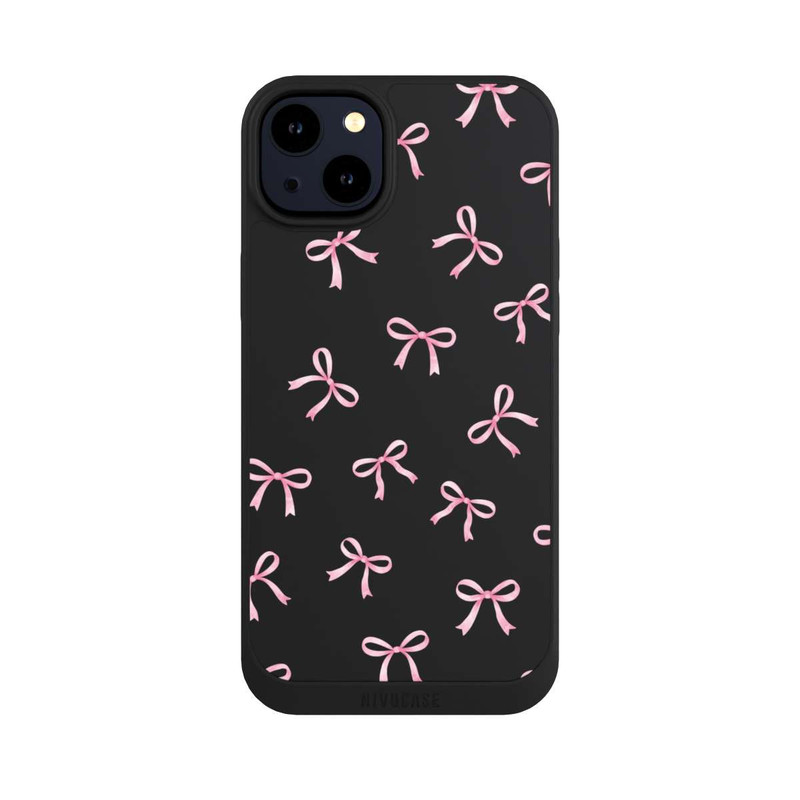 iPhone 14 Plus NIVOpure Pink Bows transparent with AI