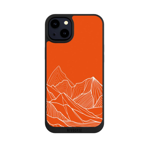 Apple iPhone 14 Plus NIVOpure Höhenlinien Berg Orange