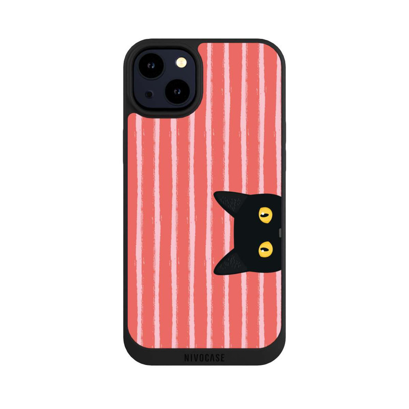 iPhone 14 Plus NIVOpure Schwarze Katze Gestreift Orange