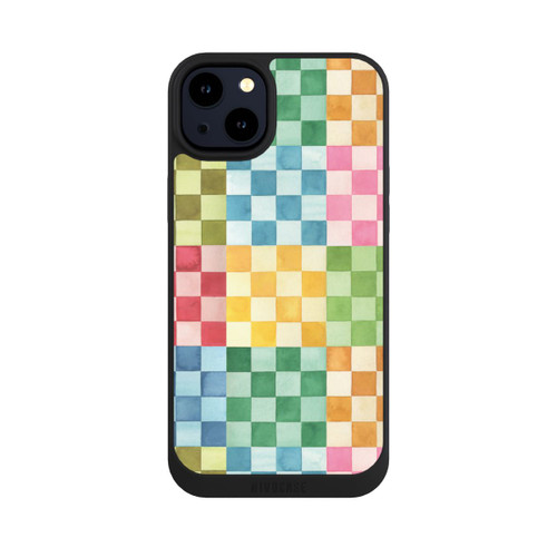 Apple iPhone 14 Plus NIVOpure Checkerboard Watercolor Chess Geometric Red