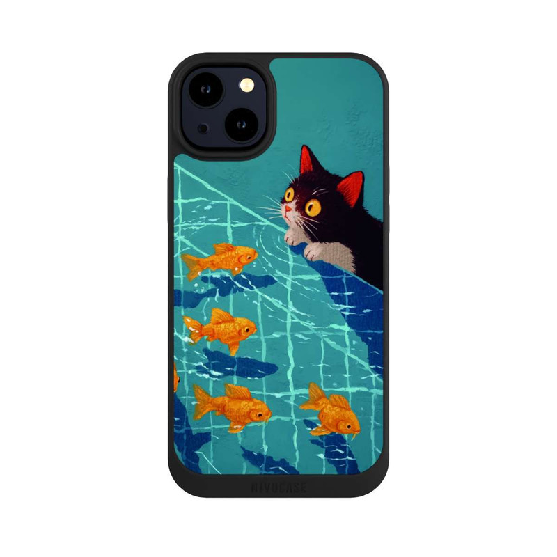 iPhone 14 Plus NIVOpure Die Katze im Pool mit KI