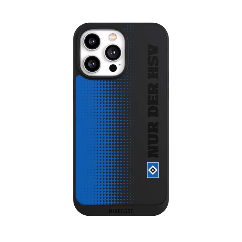 iPhone 14 Pro Max NIVOpure Nur der HSV - Trame losange bleue - sans fond