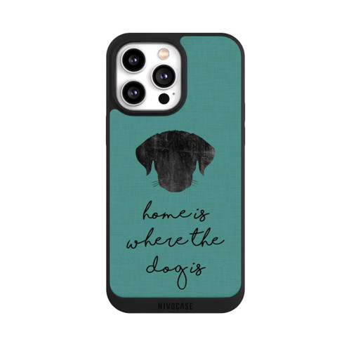 Apple iPhone 14 Pro Max NIVOpure Home Is Where The Dog Is - Black on Turquoise 