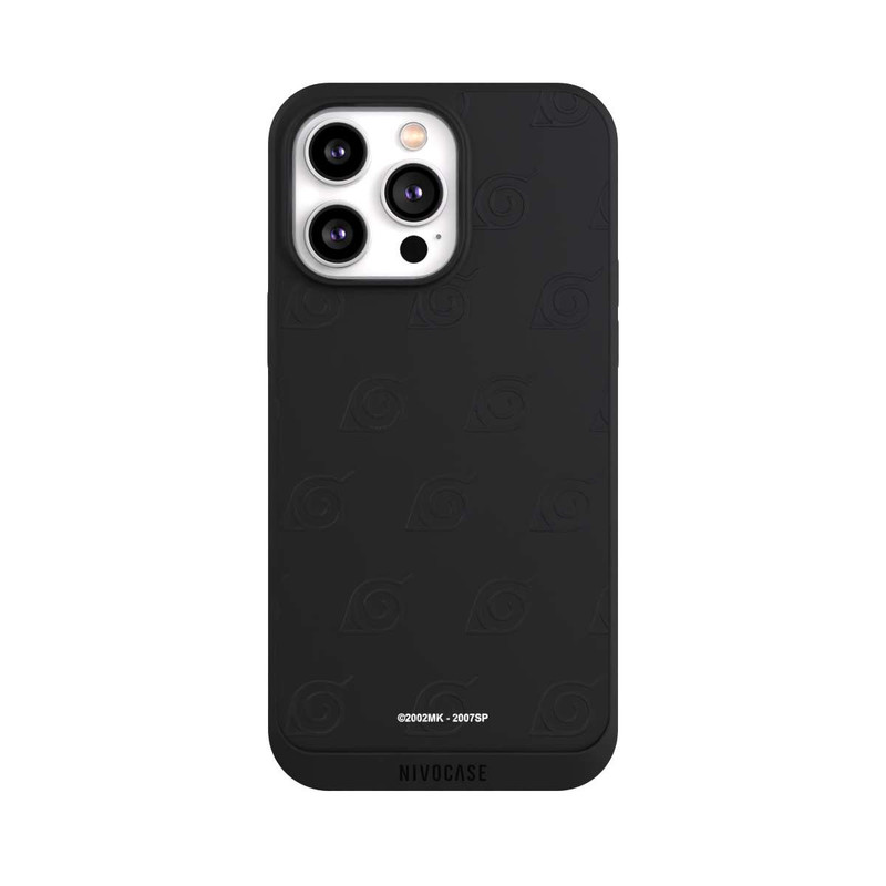 iPhone 14 Pro Max NIVOpure Black Konoha Pattern Transparant