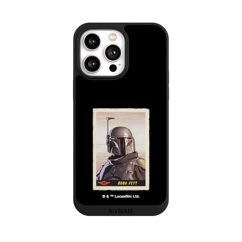 iPhone 14 Pro Max NIVOpure Boba Fett Badges Black Background