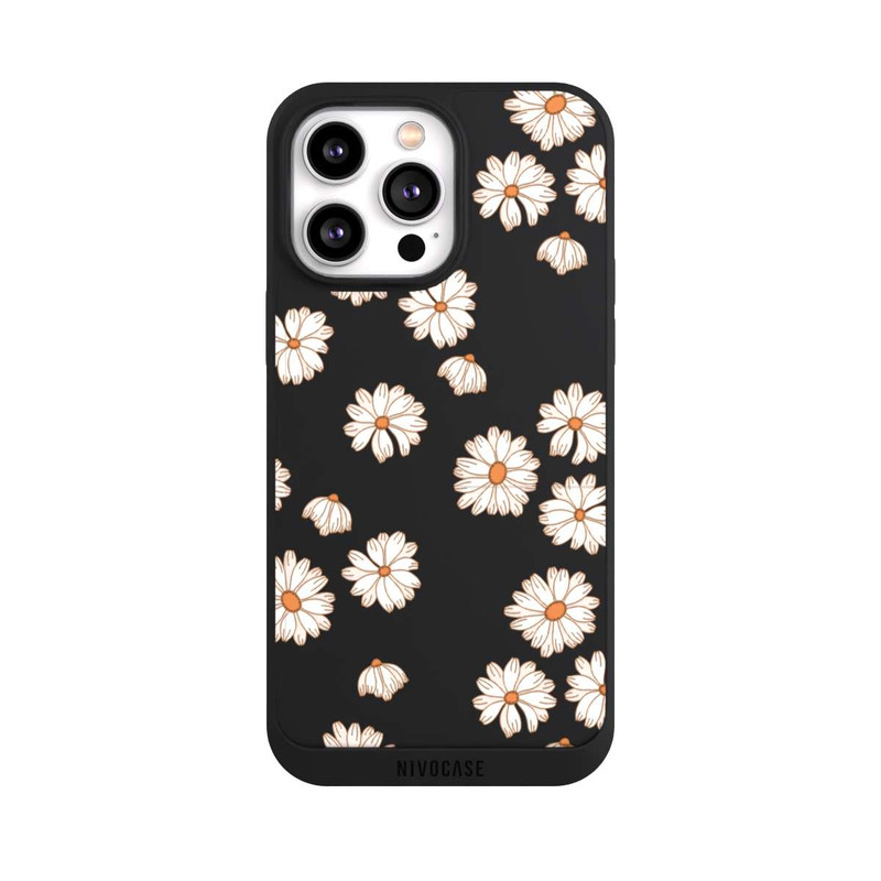 iPhone 14 Pro Max NIVOpure Flowerpower Wallpaper White