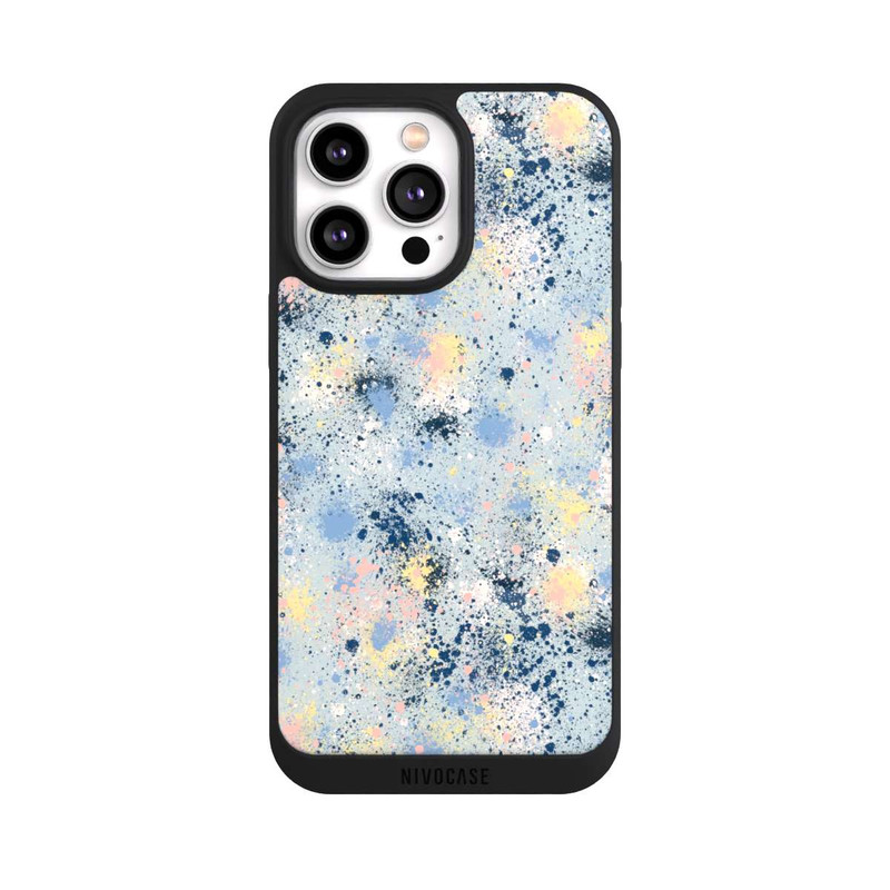 iPhone 14 Pro Max NIVOpure Tintentropfen Staub Textur Blau