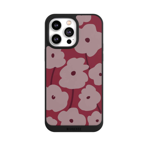 Apple iPhone 14 Pro Max NIVOpure Minimalistische Blumen Bordeaux