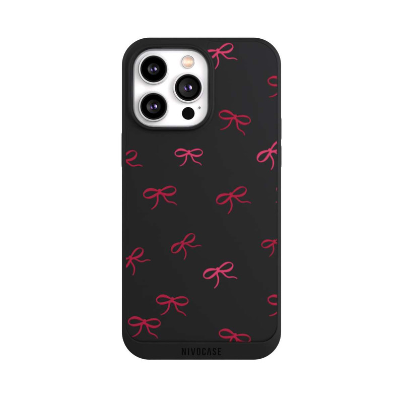 iPhone 14 Pro Max NIVOpure Schleifen Muster Rot