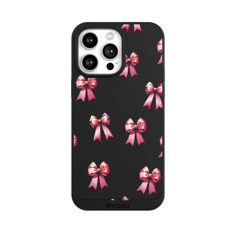 iPhone 14 Pro Max NIVOpure Bow Red Pattern Watercolor Transparent
