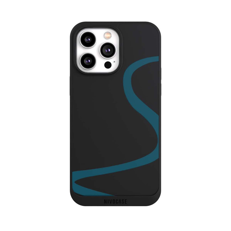 iPhone 14 Pro Max NIVOpure Blaue Linie Transparent