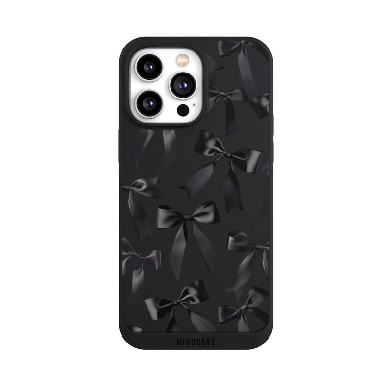 iPhone 14 Pro Max NIVOpure Schwarze Satinschleifen