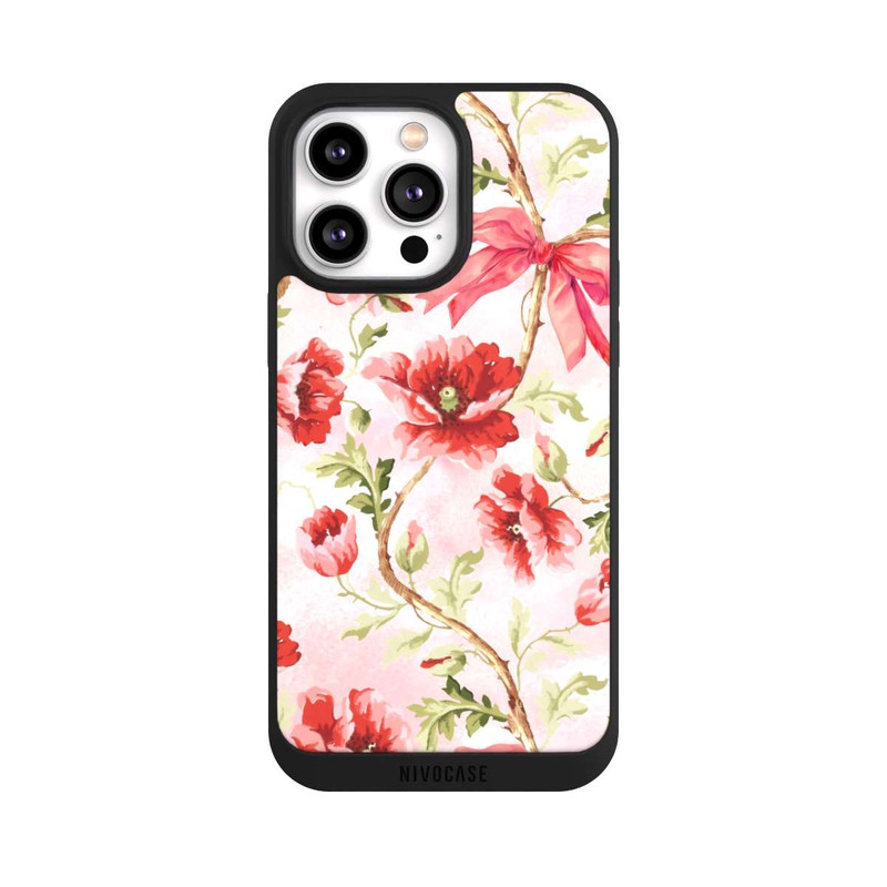 iPhone 14 Pro Max NIVOpure Poppies Pattern Pink