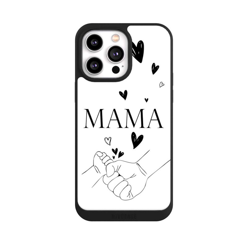 iPhone 14 Pro Max NIVOpure Muttertag Line Art Hände Schwarz Weiß