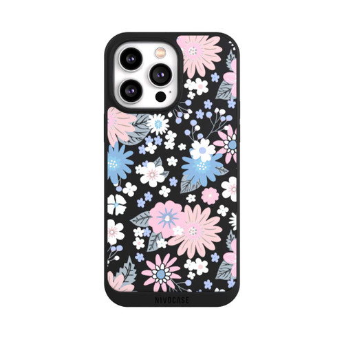 Apple iPhone 14 Pro Max NIVOpure Wildflower Pattern Illustration Pastell Transparent