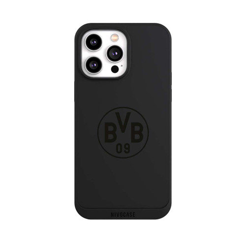 Apple iPhone 14 Pro Max NIVOpure BVB Logo Schwarz Transparent