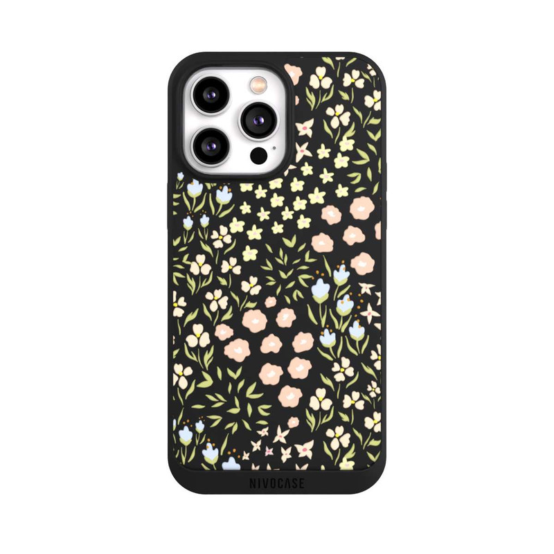 iPhone 14 Pro Max NIVOpure Summer Flowers Pattern Pastel Colors Transparent