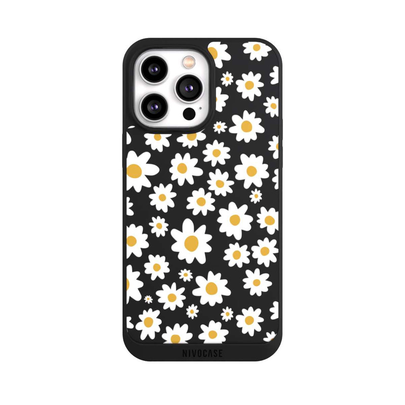 iPhone 14 Pro Max NIVOpure Daisy Flower Seamless Pattern Transparent