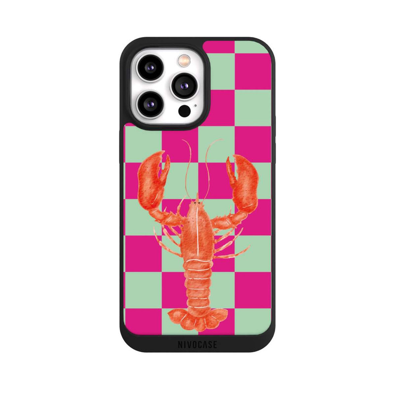 iPhone 14 Pro Max NIVOpure Pink Checkers Lobster
