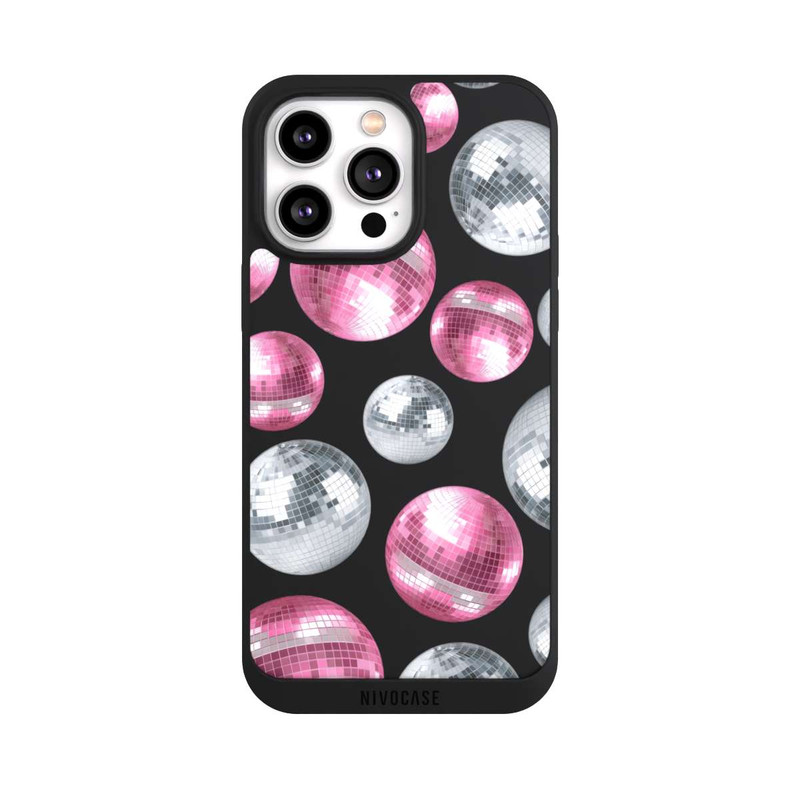 iPhone 14 Pro Max NIVOpure Discokugel Show Pink Transparent