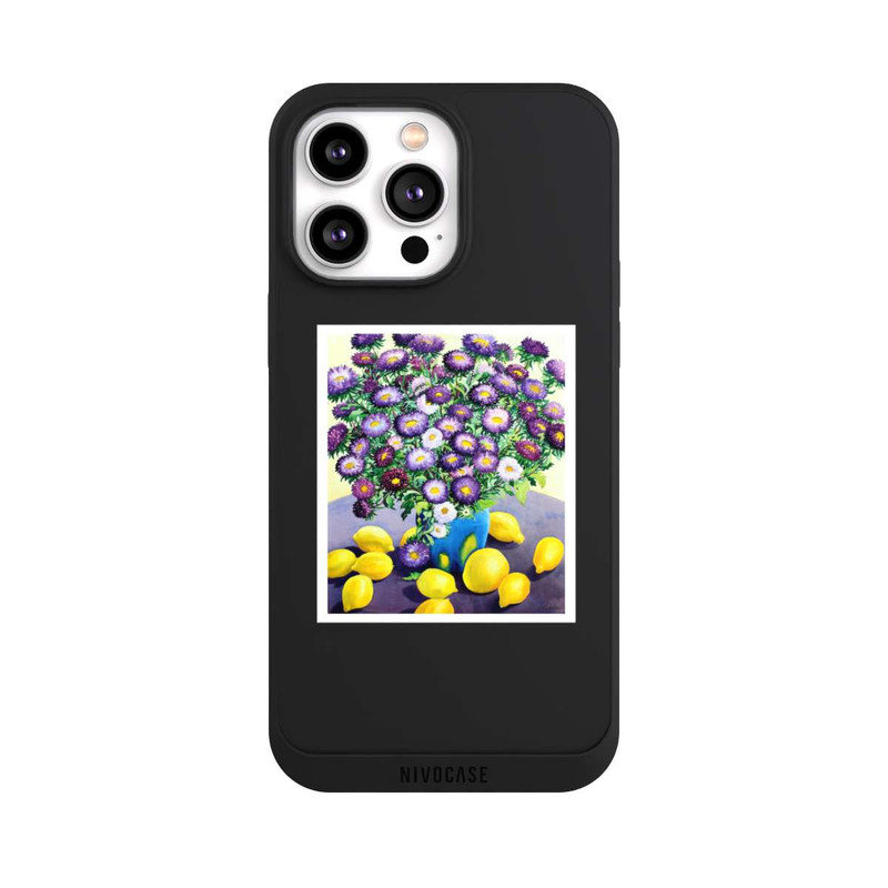 iPhone 14 Pro Max NIVOpure Purple Asters and Lemons by Christopher Ryland