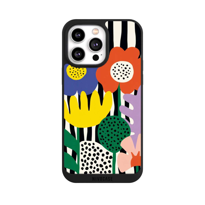 iPhone 14 Pro Max NIVOpure Flowers Striped Background