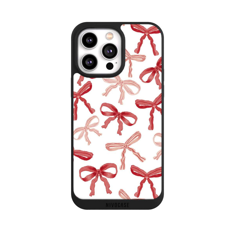 iPhone 14 Pro Max NIVOpure Rote Schleifen Muster