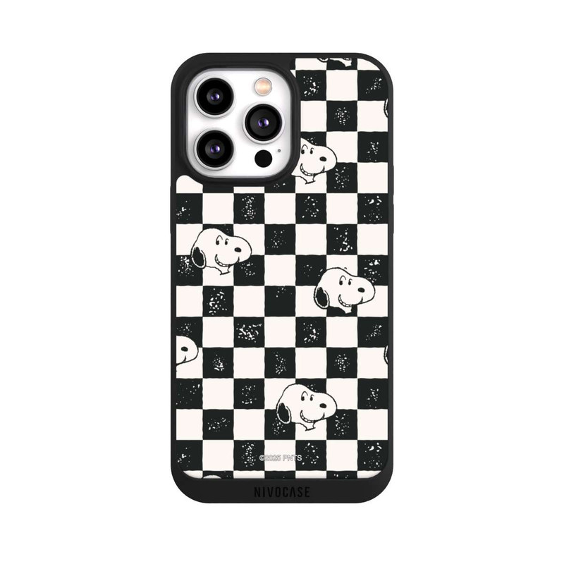 iPhone 14 Pro Max NIVOpure Snoopy Heads Checked Pattern