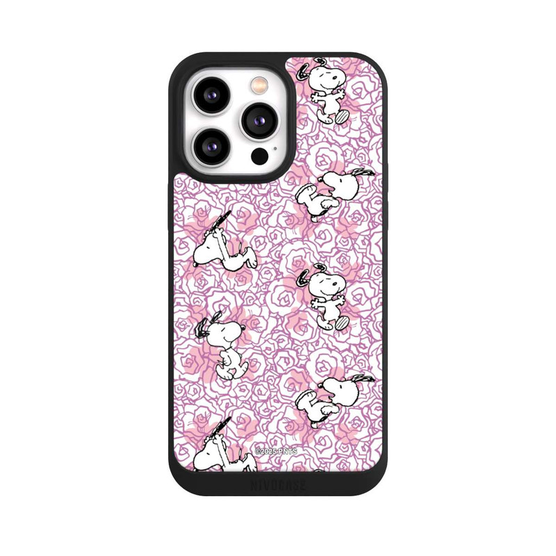 iPhone 14 Pro Max NIVOpure Peanuts Pink Roses Pattern