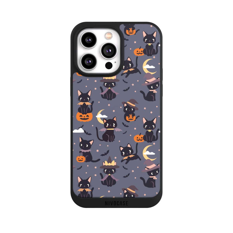 iPhone 14 Pro Max NIVOpure Cute Halloween Witch Cats and Pumpkins