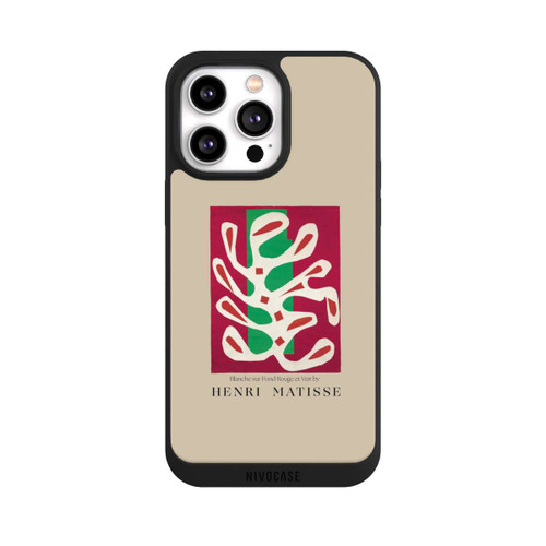 Apple iPhone 14 Pro Max NIVOpure Blanche sur Fond Rouge et Vert by Henri Matisse