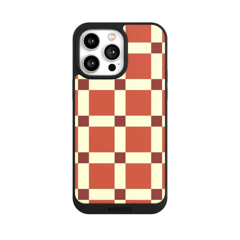 iPhone 14 Pro Max NIVOpure Big Brown Checked Pattern