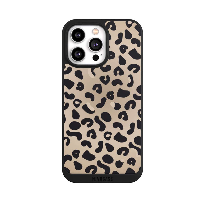 iPhone 14 Pro Max NIVOpure Motif guépard marron clair