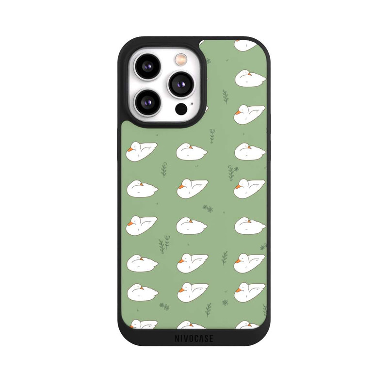 iPhone 14 Pro Max NIVOpure Canard Dessin Animé Vert