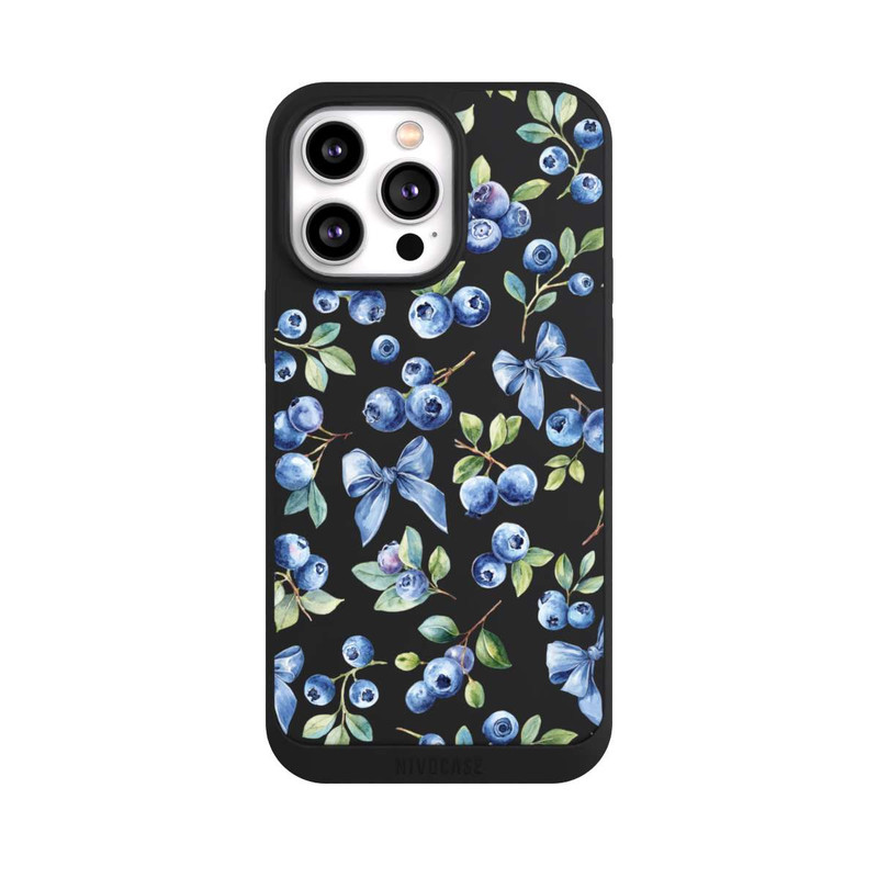 iPhone 14 Pro Max NIVOpure Blaubeere Schleifen Transparent mit KI