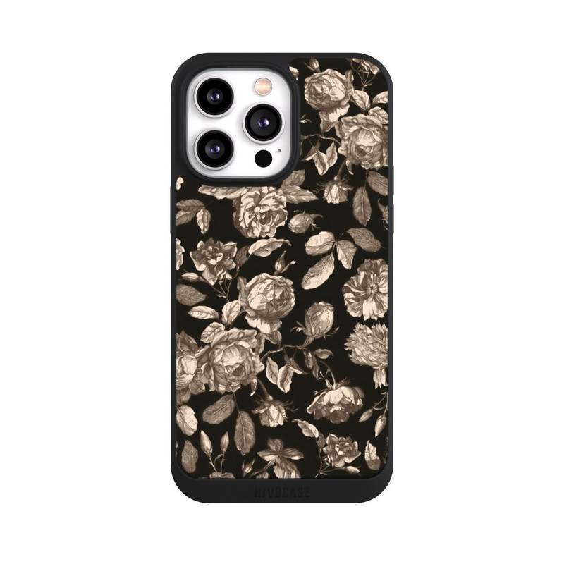iPhone 14 Pro Max NIVOpure Leinwand dunkle Blumen